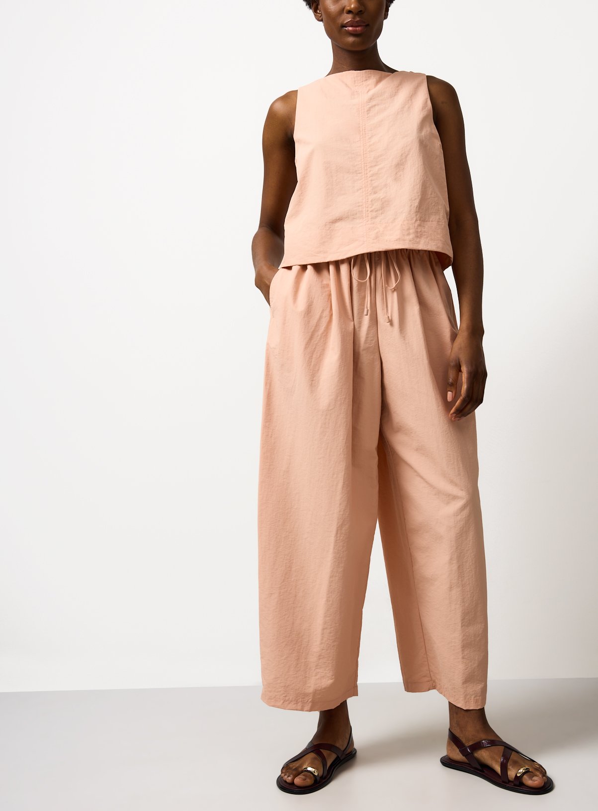 Light Orange Balloon Leg Techno Co-ord Trousers 22 - Image 2 thumbnail